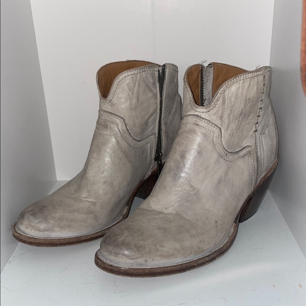 Lucchese Gray Ankle Boots Western Style